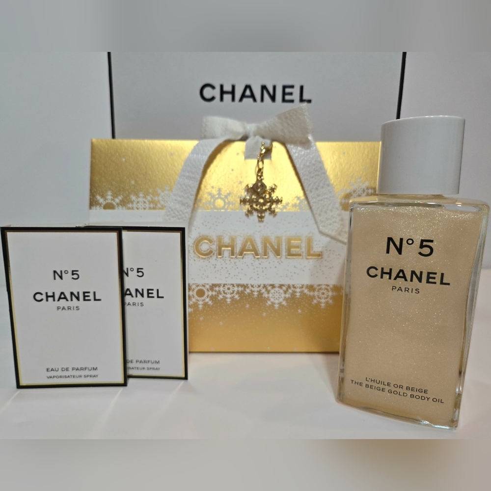 CHANEL No 5 BEIGE GOLD BODY OIL 250ML/8.4OZ  Limited Edition New With Bonus